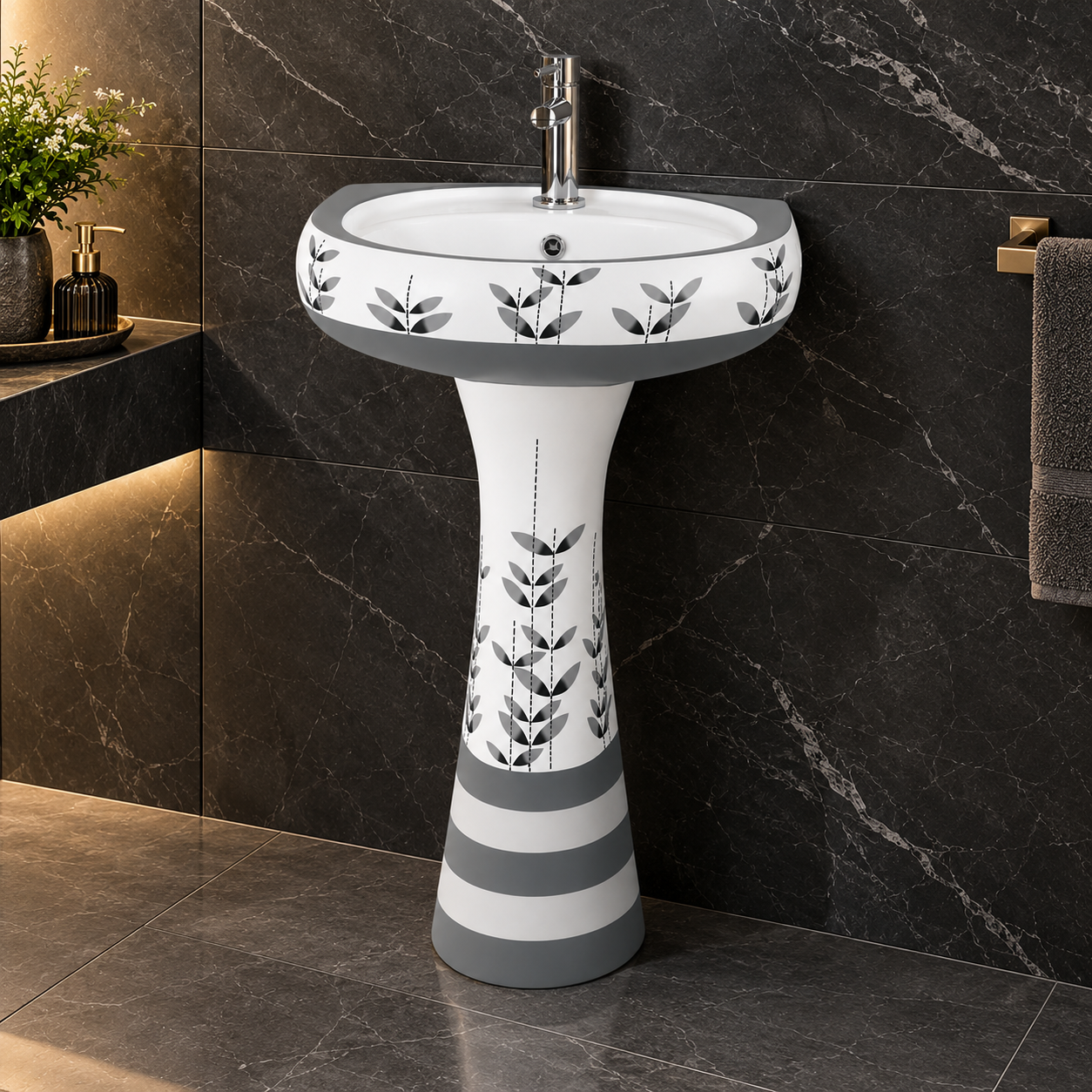 Sonet RP-1077, washbasin with pedestal